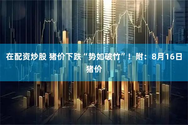 在配资炒股 猪价下跌“势如破竹”！附：8月16日猪价